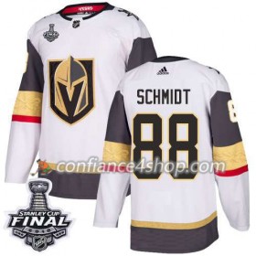 Adidas Maillot de Hockey Vegas Golden Knights Nate Schmidt 88 Blanc 2018 Stanley Cup Final Patch Authentic - Homme